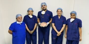Football sized fibroid removed from uterus of 28-yr old woman