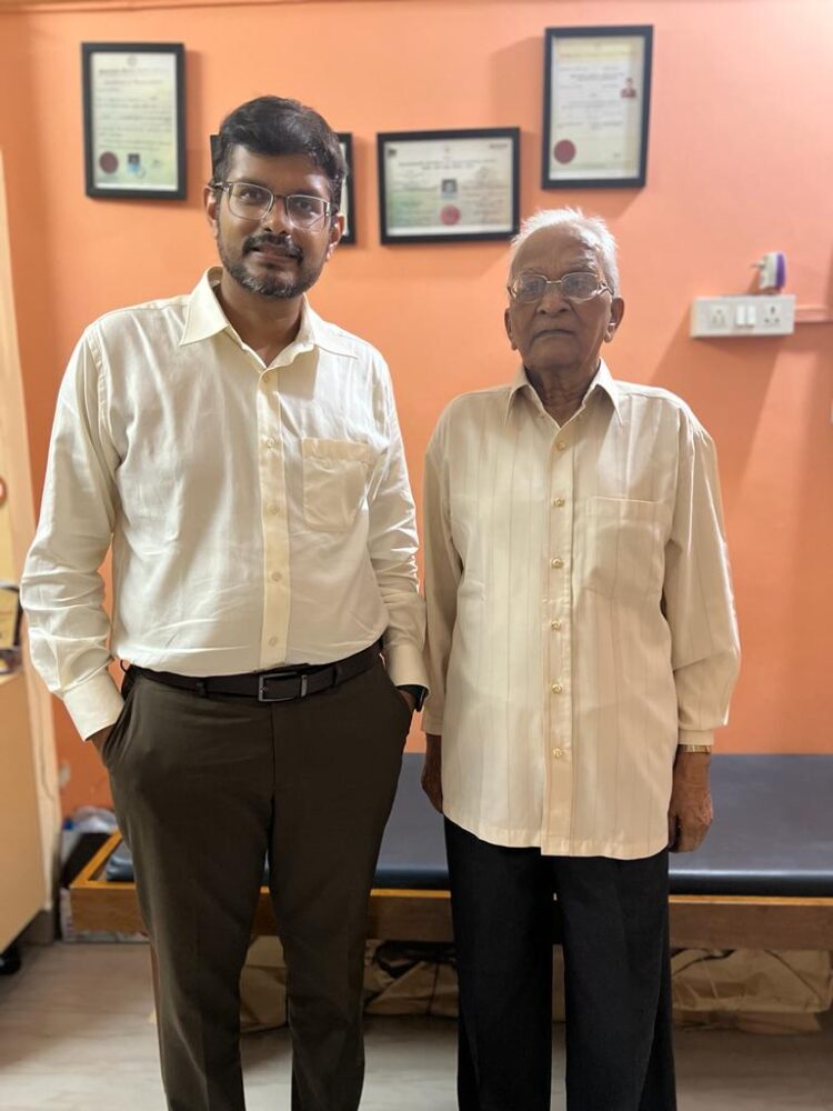 A nonagenarian undergoes successful spine surgery At SRV Mamta Hospital